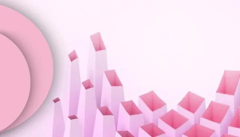 Abstract Geometric Cubic background ice and Circle shapes and Creative ideas Stock Illustration