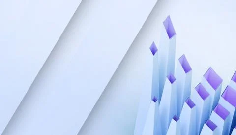 Abstract Geometric Cubic background ice and Creative ideas Modern Cutting paper Stock Illustration
