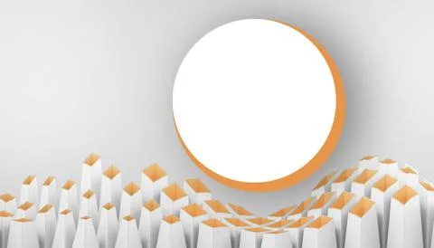 Abstract Geometric Cubic background ice and Circle shapes Creative ideas Modern Stock Illustration