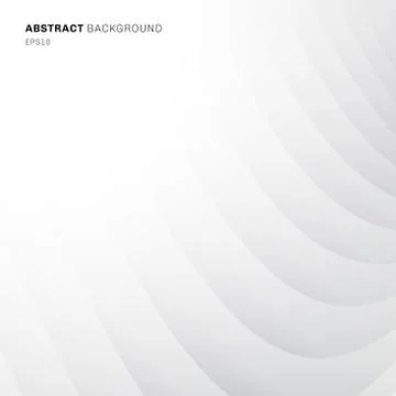 Abstract geometric curve diagonal pattern white and gray color background and Stock Illustration