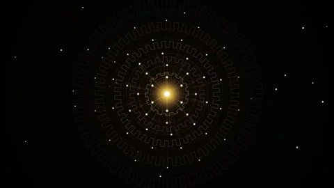 Abstract Geometric Cybernetic HUD Circle Motion Background Stock Footage 344829922