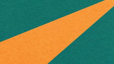 Abstract geometric dark emerald paper background with orange ray, macro textu Stock Illustration
