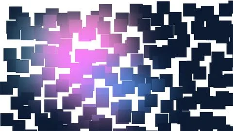 Abstract geometric dark rectangles form a scattered pattern with abstract Illustrazione stock