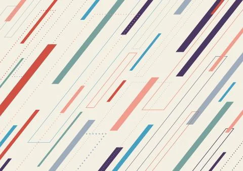 Abstract geometric dash lines diagonal pattern on white background. Illustrazione stock