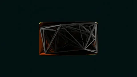 Abstract geometric data flow visualization in cyberspace tunnel Stock Footage 342203891