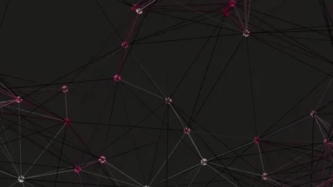 Abstract geometric data network background connecting glowing nodes and lines 库存影片 341055399