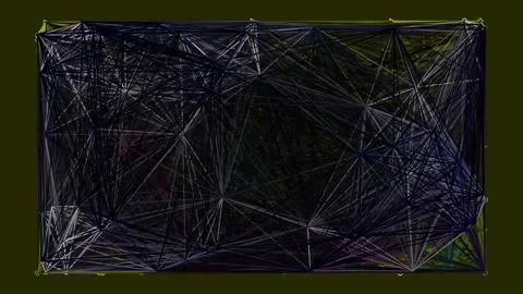 Abstract geometric data network visualization with interconnected nodes and.. Stock Footage 342203898