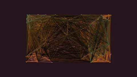 Abstract geometric data visualization showing global interconnected network.. Stock Footage 340380532