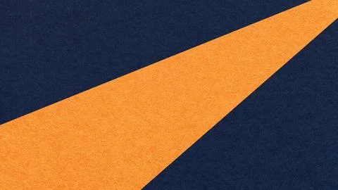 Abstract geometric deep blue paper background with orange ray, macro texture  Illustrazione stock