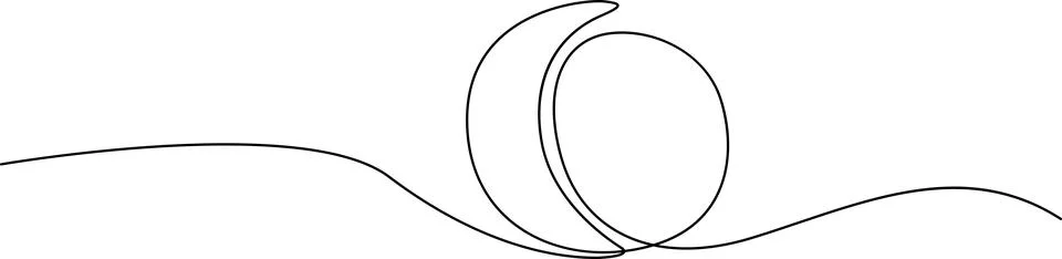 Abstract geometric depiction of intersecting arcs and curves forming a flui.. Stock-Illustration