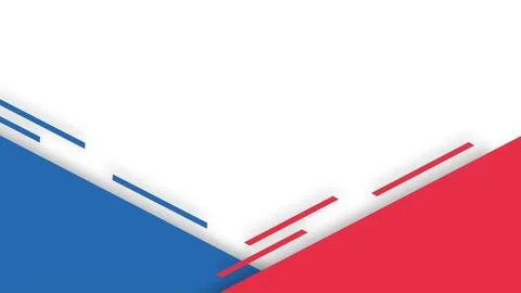 Abstract Geometric Design with Blue and Red Colors. Stock Illustration