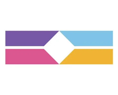 Abstract geometric design with bold, vibrant colors. Stock Illustration