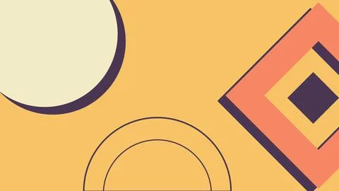 Abstract Geometric Design with Circles and Layered Stock Illustration