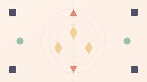 Abstract geometric design with concentric circles and diamond shapes Stock Illustration