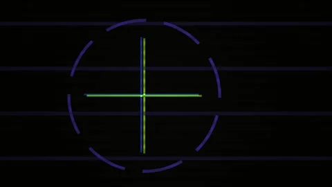 Abstract Geometric Design with Crosshairs and Circular Elements. Stock Footage 333913341