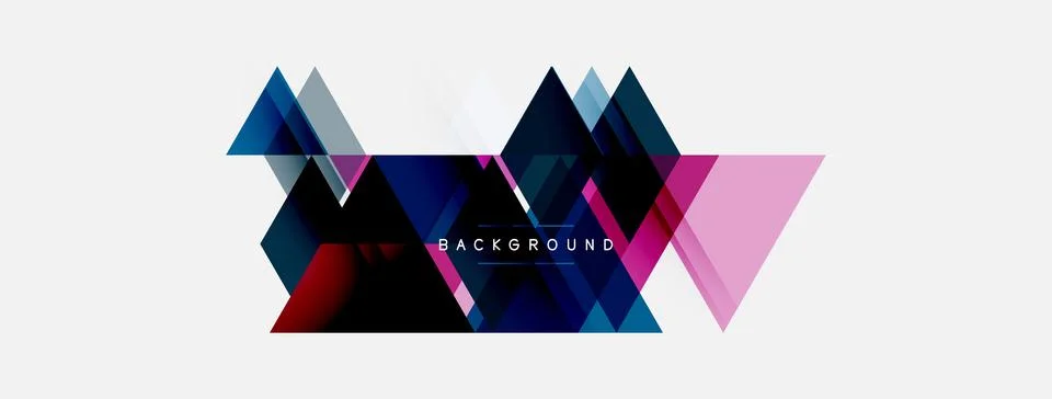 Abstract geometric design. Dark triangles overlap, creating dynamic visual Illustrazione stock
