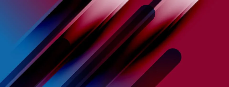 Abstract geometric design. Diagonal lines create dynamic composition. Blue, Illustrazione stock