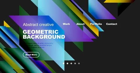 Abstract geometric design features vibrant colors, diagonal lines, text overlay, 스톡 일러스트