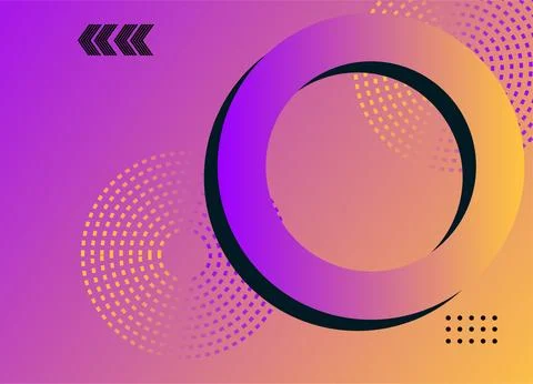 Abstract geometric design featuring circles and patterns in vibrant color p.. Stock Illustration