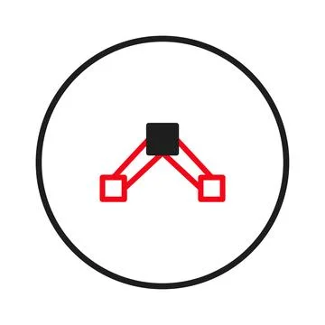 Abstract geometric design featuring interconnected squares within a circle .. Stock Illustration