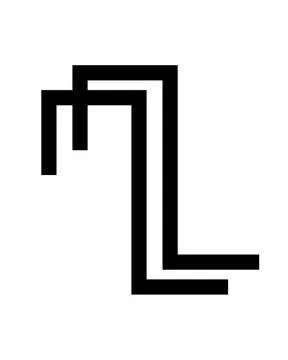 Abstract geometric design featuring intersecting black lines on a white bac.. Stock Illustration