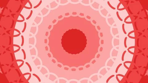 Abstract geometric design featuring layered concentric circles in shades of p Illustrazione stock