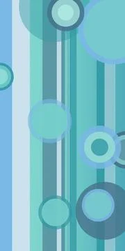 Abstract geometric design featuring overlapping circles and vertical bars i.. Stock Illustration
