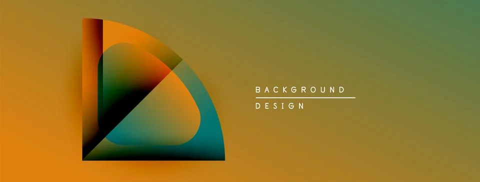 Abstract geometric design. Gradient colors blend, creating dynamic visual effect Stock Illustration