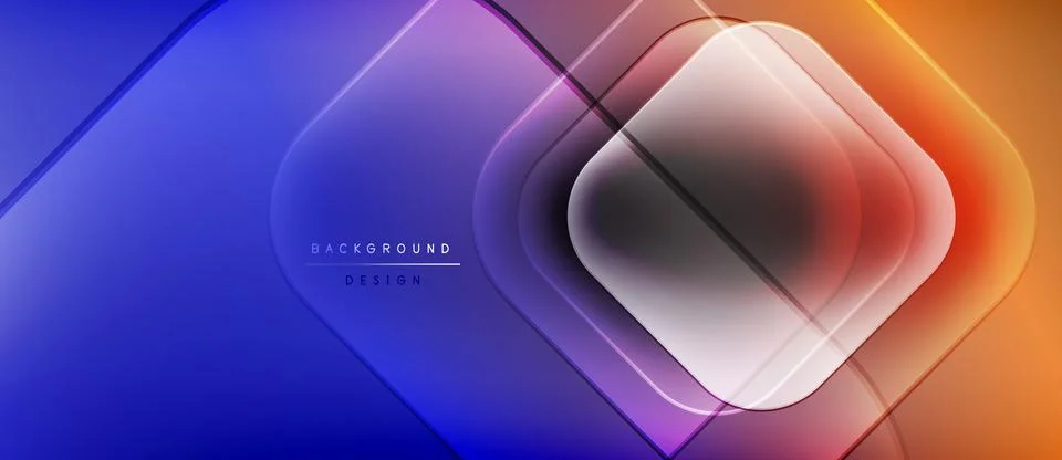 Abstract geometric design. Gradient colors blend, creating dynamic visual effect Stockillustratie