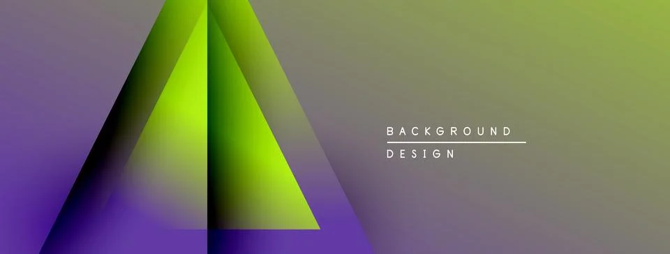 Abstract geometric design. Gradient colors blend, creating triangular shapes. Illustrazione stock