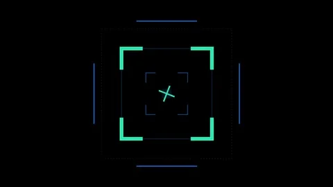 Abstract Geometric Design with Green and Blue Neon on Black Background 스톡 동영상 341917865