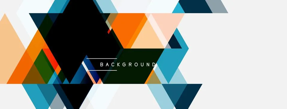 Abstract geometric design. Hexagons, triangles create modern background. Or.. Stock Illustration