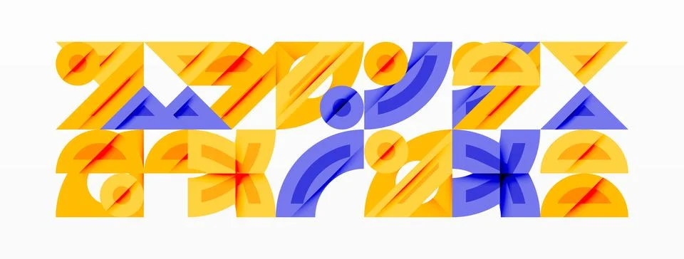 Abstract geometric design. Interlocking shapes create dynamic pattern using Stockillustratie