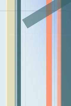 Abstract geometric design with layered rectangles and diagonal bands in sof.. Illustrazione stock