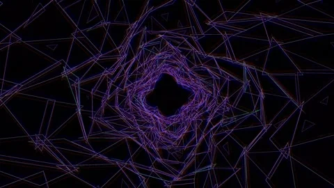 Abstract geometric design with lines in a dark background Stock Footage 340033450