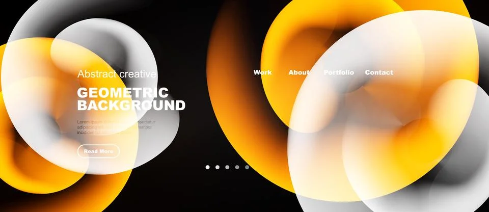 Abstract geometric design. Orange, white layers create dynamic visual effect. Illustrazione stock