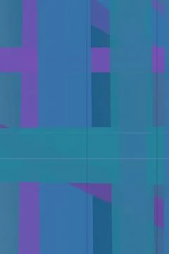 Abstract geometric design with overlapping blue and purple rectangles and l.. Stock Illustration