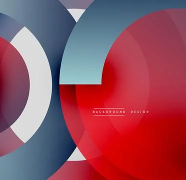 Abstract geometric design. Overlapping circles, rectangles create dynamic 스톡 일러스트