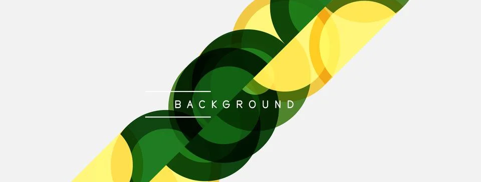 Abstract geometric design. Overlapping circles create dynamic visual flow. Stock-Illustration