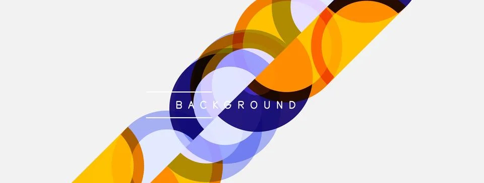 Abstract geometric design. Overlapping circles create dynamic visual texture. Illustrazione stock