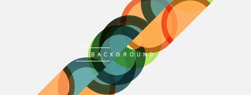 Abstract geometric design. Overlapping circles create dynamic visual texture. Stock Illustration