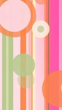 Abstract geometric design with overlapping circles and vertical striped for.. Stock Illustration