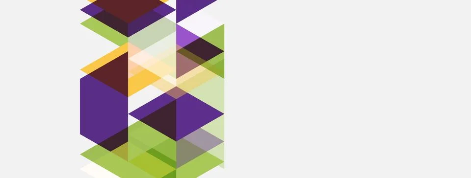 Abstract geometric design. Overlapping polygons create vibrant, modern Illustrazione stock