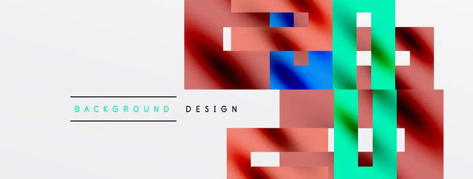 Abstract geometric design. Overlapping rectangles create vibrant color blocks 스톡 일러스트