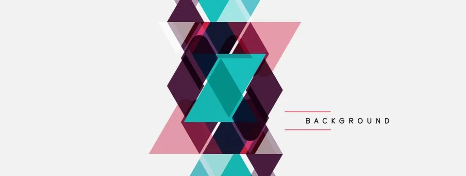 Abstract geometric design. Overlapping shapes create dynamic visual effect... イラスト素材