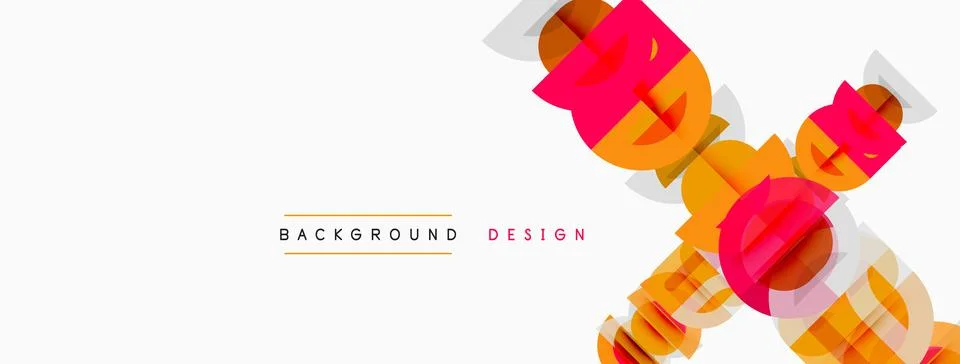 Abstract geometric design. Overlapping shapes create dynamic visual texture. Stock Illustration