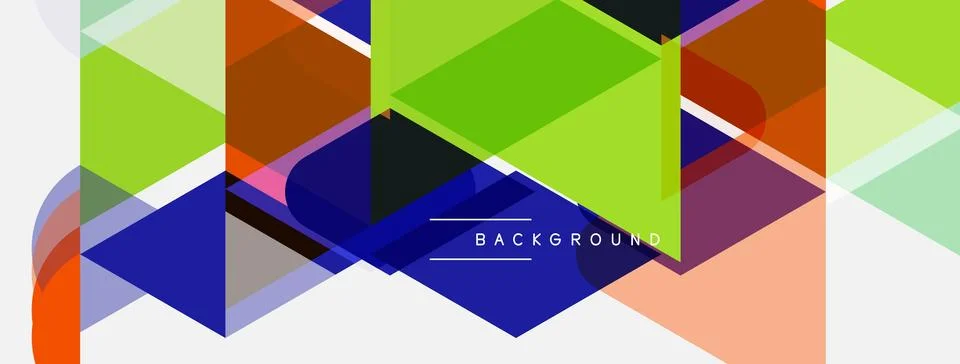 Abstract geometric design. Overlapping shapes create vibrant, modern backgr.. Stock Illustration