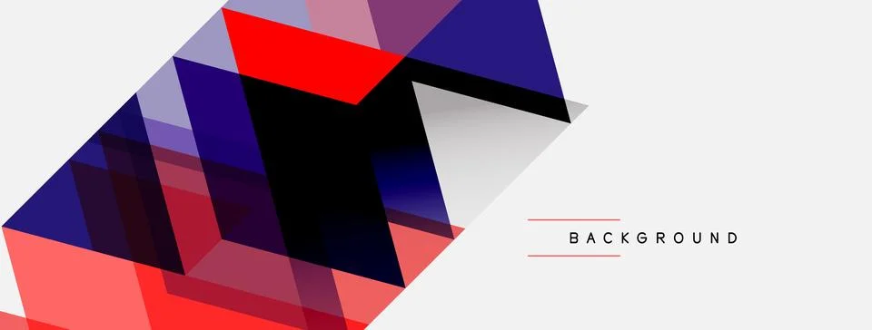 Abstract geometric design. Overlapping shapes create dynamic visual effect... Stock Illustration