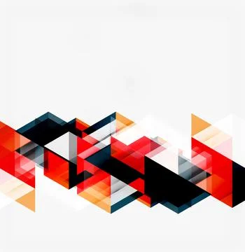 Abstract geometric design. Overlapping shapes create dynamic visual effect... Stockillustratie