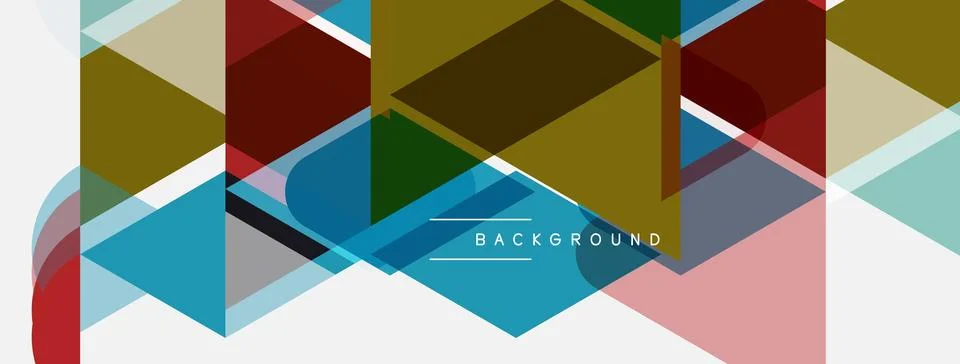 Abstract geometric design. Overlapping shapes create modern texture. Colors 库存插图